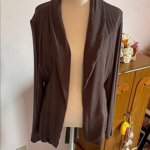 Women's Brown Open Front Jacket